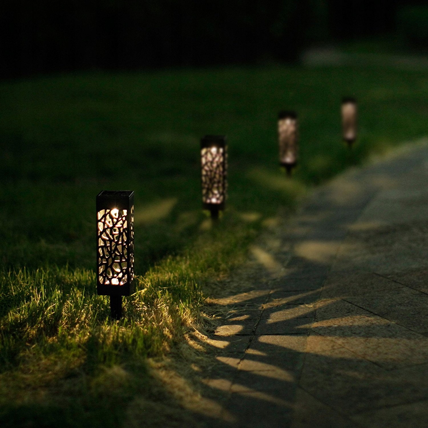 Cortina vstavaná solárna lampa, čierna, 28 cm, 4 ks.